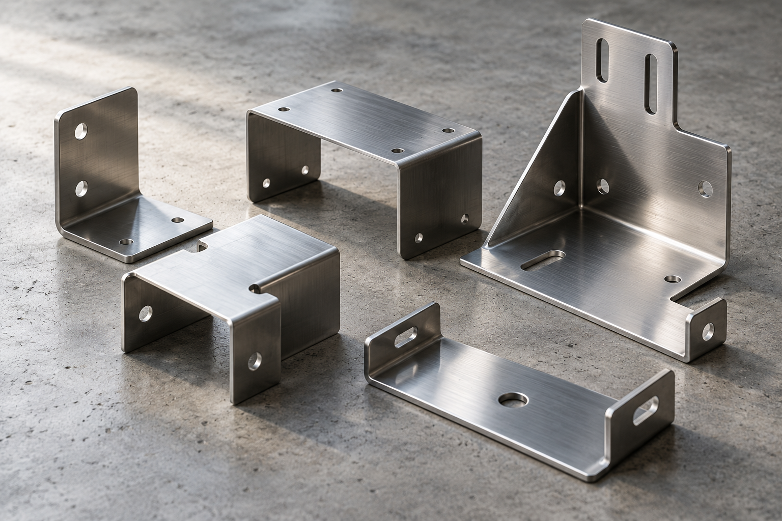 Illustrative formed metal brackets and channels
